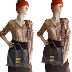 HERMÈS Fourre Tout PM. Mini Canvas tote with snap closures. “Distressed”…